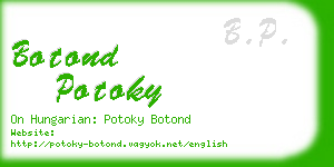 botond potoky business card